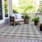 Homeroots 10' X 14' Gray And Charcoal Plaid Washable Indoor Outdoor Area Rug 595486 - alternate 4