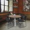 Regency Round Kee Breakroom Table W/ 4 Zeng Stack Chairs, 48 in W, 48 in L, Noble Oak TB48RNDNOBPCM44BK - alternate 4