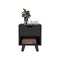 Homeroots 19" Black Wood One Drawer Nightstand 543699 - alternate 3