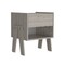 Homeroots 22" Gray Wood One Drawer Nightstand 543648 - alternate 3