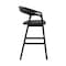 Armen Living Apache Black Oak Wood and Faux Leather Counter Stool LCAPBABLK26 - alternate 4