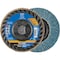 Pferd 4-1/2'' x 7/8'' A.H. POLIFAN Flap Disc - Z PSF TRIM STEELOX, Zirconia, 80 Grit, Flat 68100 - alternate 1