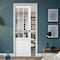 Sartodoors Slab Barn Door Panel, Felicia 3599 White Silk with Clear Glass, Sturdy Finished Doors, Pocket Clo FELICIA3599S-WS-1896 - alternate 2