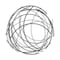 Homeroots 26" X 26" Black Metal Abstract Lines Round Hanging Dimensional Sculpture 483356 - alternate 2