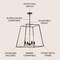 Jonathan Y Hutson 4-Light 21" Iron Modern Angled LED Chandelier, Black JYL9534A - alternate 3