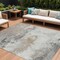 Homeroots 9' X 12' Ivory And Gray Abstract Washable Indoor Outdoor Area Rug 617738 - alternate 1