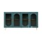 Homeroots 60" Teal Blue Ribbed Texture Sideboard with Four Doors 568416 - alternate 4