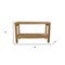 Homeroots Rectangular Teak Shower Bench With Shelf In Natural Finish 376698 - alternate 2
