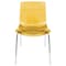 Leisuremod Astor Water Ripple Design Dining Chair, Transparent Orange, 4PK AC20OR4 - alternate 4