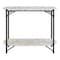 Homeroots 36" White and Black Faux Terrazzo and Steel Oval Console Table With Shelf 668867 - alternate 1