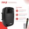 Pyle Pyle 800W Portable Bluetooth PA Speaker - 8 in Subwoofer, LED Battery Indicator Lights w/ Built-in Rechargeable Battery, MP3/USB/SD Card Reader, and UHF Wireless Microphone - Pyle PSBT85A, Black PSBT85A - alternate 5