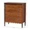 Baxton Studio Hoffman Chest with Scalloped Apron and Turned Legs, Walnut Brown 272-14822-ZORO - alternate 4