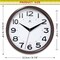 Infinity Instruments Metro Wall Clock, Brown, 9in 14220DB1-3364 - alternate 4