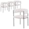 Leisuremod Cyril Collection Modern Chair in White Faux Fur, 4PK CDCF22W4 - alternate 1