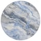 Homeroots 8' Blue And Silver Round Abstract Washable Indoor Outdoor Area Rug 618420 - alternate 3