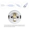 Simple Deluxe 12 Ft Hanging Lantern Extension Cord Cable, On Off Switch Light Cord with E26 Socket, White HILAMPCORDM - alternate 2