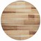 Homeroots 8' Brown And Ivory Round Striped Washable Indoor Outdoor Area Rug 630977 - alternate 2