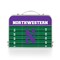 Picnic Time Family Of Brands Northwestern Wildcats - Concert Table Mini Portable Table, Charcoal Wood Grain 843-00-141-434-0 - alternate 2