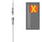 Safetywhips Warning Whip Heavy Duty Whip with Flag, White Whip, Orange Flag, Yellow Reflective X, 96 Length SW08QDNP2-SXY - alternate 2