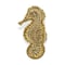 Homeroots 10in Gold Sea Horse Cast Iron Vanity Tray 483173 - alternate 3