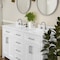 Flash Furniture Vega 60 Inch Double Vanity w/2 Sinks, 2 Storage Cabinets w/Soft Close Doors and 6 Drawers, White FS-BN-2-60-WH-GG - alternate 2