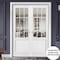Sartodoors Solid French Double Doors, Felicia 3599 White Silk with Clear Glass, Wood Solid Panel Frame Trims FELICIA3599DD-WS-6496 - alternate 2