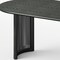Homeroots 67" Black Solid Wood Double Pedestal Base Oval Dining Table 721140 - alternate 3