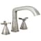 Delta Stryke Three Hole Roman Tub Trim, 11in, Lumicoat Stainless T27766-SS-PR - alternate 1
