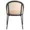Leisuremod Urbane Collection Modern Dining Chair With Wicker back in Charcoal, 4PK UC21WCH4 - alternate 4