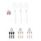 Smarty Had A Party Clear Disposable Plastic Serving Forks (150 Forks), 150PK 2651-CASE - alternate 2