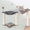 Simple Deluxe Cat Scratching Post for Indoor Cats, Small Cat Tree Tower with Hammock Wooden Interactive Track Bal PTCATTREE18GRY - alternate 3