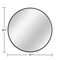 Homeroots 20" Black Round Aluminum Framed Bathroom Vanity Mirror 565015 - alternate 3