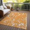 Homeroots 3' X 5' Orange Brown And Ivory Striped Washable Indoor Outdoor Area Rug 600912 - alternate 3