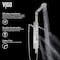 Vigo 60 in. H x 7 in. W 6-Jet Shower Panel System w/ Fixed Rainhead and Hand Shower Wand, Stainless Steel VG08008 - alternate 3