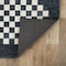 World Rug Gallery Contemporary Checkered Border Washable Non Slip Runner Rug 2 ft x 8 ft Black WR81BLACK2X8 - alternate 4