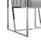 Homeroots Set of Two Tufted Gray And Silver Metallic Upholstered Faux Leather Dining Arm Chairs 545059 - alternate 3