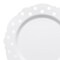 Smarty Had A Party 7.5" White with Silver Dots Round Blossom Disposable Plastic Salad Plates (120 Plates), 120PK 987-S-CASE - alternate 3