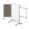 Ghent 57''H X 40''W Nexus Mobile Jr. Partition, Porcelain Magnetic Whiteboard W/ Fabric Tackboard, Taupe NEX223MFP-96 - alternate 2