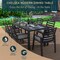 Leisuremod Chelsea Aluminum Outdoor 63in Dining Table, Black CT63BL - alternate 3
