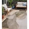 Homeroots 5' X 8' Taupe And Beige Abstract Washable Indoor Outdoor Area Rug 630460 - alternate 1
