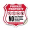 Signmission Private Property Shield Sign No Skateboa, 4 inch X 4 inch, Vinyl Decal, 2PK SHI-D-2PACK-4-442 - alternate 1