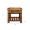 Homeroots 29" Natural Solid Wood One Drawer Nightstand 488759 - alternate 5