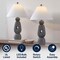 Jonathan Y Henge 28" Organic Minimalist Textured Resin/Metal Stacked LED Table Lamp, Gray, 2PK JYL9206B-SET2 - alternate 3