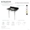 Kingston Brass 36-Inch Black Granite Console Sink with Stainless Steel Legs, 8-Inch, 3-Hole KVPK36227K8SQ1 - alternate 2