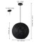 Jonathan Y Lacey 19.5" 1-Light Bohemian Minimalist Adjustable Rattan-Style Woven Rope Globe Basket LED Pendant,  JYL1136B - alternate 5