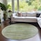 Homeroots 8' Artichoke Green And Fern Green Round Abstract Washable Indoor Outdoor Area Rug 587622 - alternate 3