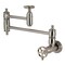 Kingston Brass Wall Mount Pot Filler Faucet with Knurled Handle, Brushed Nickel KS3108RKZ - alternate 1