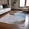 Homeroots 3' X 5' Denim Blue Brown And Beige Geometric Washable Indoor Outdoor Area Rug 604905 - alternate 4
