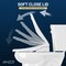 Anzzi Garden 12in 2pc 1.28 GPF Siphon Elongated Ceramic Toilet, White Electric Bidet Seat, ADA height Incl TL-AZ070-EB106V - alternate 3