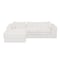 Homeroots 121" White Corduroy Compression Foam Sofa 719551 - alternate 1